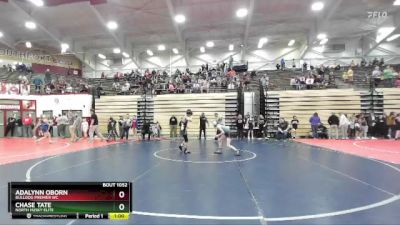 83-90 lbs Cons. Round 1 - Chase Tate, North Husky Elite vs Adalynn Oborn, Bulldog Premier WC