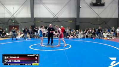 130 lbs Cons. Round 1 - Ruby Edwards, WA vs Taylor McGuire, CA