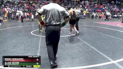 188 lbs Cons. Round 3 - Blaine Becker, Belvidere Bandits WC vs Romeo Hernandez, Toss Em Up Wrestling Academy