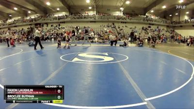 70 lbs Semifinal - BrocLee Butman, Columbia Wrestling Club-AAA vs Paxon Laughlin, Seneca Youth Wrestling Club-AAA