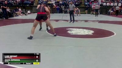 1 - 190 lbs Semifinal - Luke Bryant, Riverheads vs David Espinoza, Galax