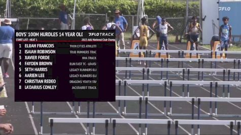 Youth Boys' 100m Hurdles, Finals 1 - Age 14