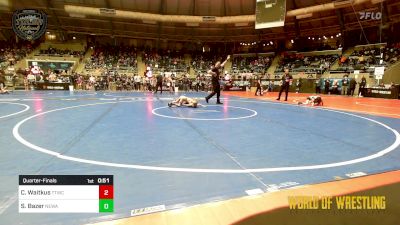 46 lbs Quarterfinal - Christopher Waitkus, Team Tulsa Wrestling Club vs Syrus Bazer, Nebraska Wrestling Academy