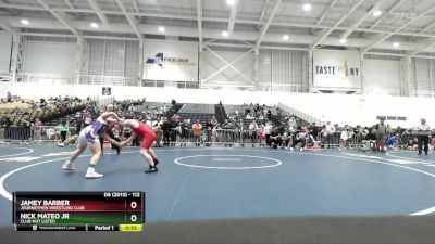 112 lbs Semifinal - Nick Mateo Jr, Club Not Listed vs Jamey Barber, Journeymen Wrestling Club