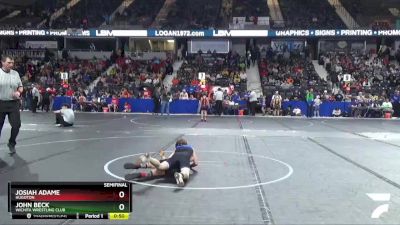 80 lbs Semifinal - John Beck, Wichita Wrestling Club vs Josiah Adame, Hugoton