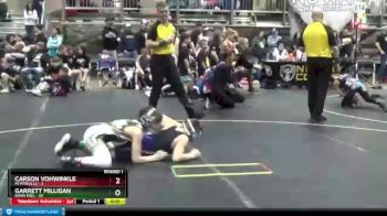95 lbs Round 1 (4 Team) - Garrett Milligan, Barn Kids vs Carson Vohwinkle, MI Pitbulls