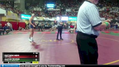 A - 182 lbs Quarterfinal - Matthew Niemi, Libby/Troy vs Easton DeJong, Custer Co. (Miles City)