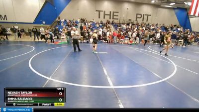 115 lbs Quarterfinal - Nevaeh Taylor, Grantsville Wrestling Club vs Emma Baldacci, Wasatch Wrestling Club