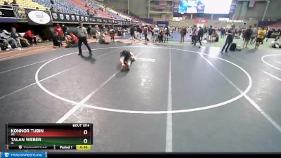 160 lbs Cons. Round 3 - Konnor Tubin, WI vs Talan Weber, IA