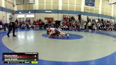 105 lbs Placement - Drake Bower, Indian Creek Wrestling Club (M) vs Nolan Steele, Quaker Wrestling Club