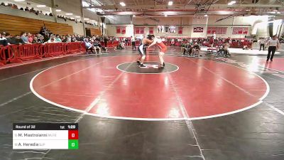 220 lbs Round Of 32 - Michael Mastroianni, Milford vs Angel Heredia, Saint John's Prep