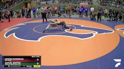 98 lbs Cons. Round 5 - Samuel Barton, Umpqua Wrestling Club vs Jayson Dickerman, Mat Sense