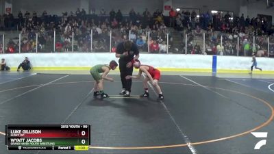 90 lbs Cons. Round 3 - Luke Gillison, Husky WC vs Wyatt Jacobs, Grand Haven Youth Wrestling