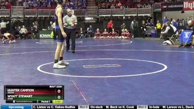 2A-106 lbs Cons. Round 2 - Wyatt Stewart, Albia vs Hunter Campion, Solon