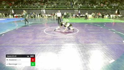 100 lbs Consi Of 8 #1 - Mahdi Abdallah, Olympic vs Jake Renninger, Central Youth Wrestling