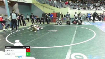 88 lbs Round Of 64 - Stevon Harris, Duncan Demons vs Jett Autry, Broken Arrow