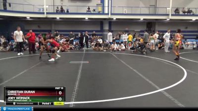 96 lbs Round 3 (8 Team) - Christian Duran, Rednose vs Joey Womack, Team Germantown