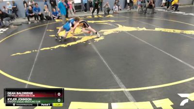 92 lbs Round 2 - Kyler Johnson, Chugach Eagles Wrestling Club vs Dean Baldridge, Mid Valley Wrestling Club