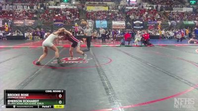 G - 145 lbs Cons. Round 2 - Emerson Eckhardt, Billings Senior High School (Girls) vs Brooke Rose, Lockwood (Girls)