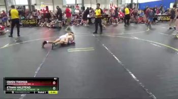 82 lbs Round 2 (6 Team) - Ethan Halstead, No Escape Wrestling Academy vs Owen Thomas, American Gladiators-Red