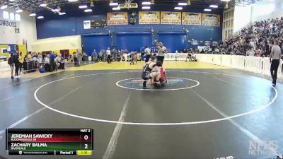 132 lbs Semifinal - Jeremiah Sawicky, Bloomingdale Sr vs Zachary Balma, Riverdale