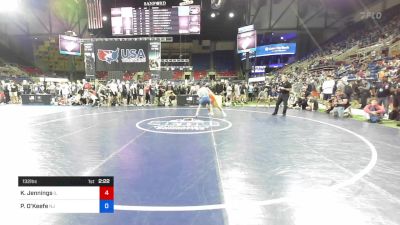 132 lbs Cons 32 #1 - Keygan Jennings, Illinois vs Patrick O'Keefe, New Jersey