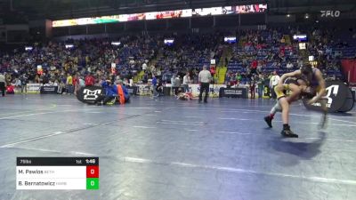 75 lbs Round Of 16 - Marino Pawlos, Bethel Park vs Brendan Bernatowicz, Harborcreek