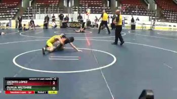 91 lbs Round 2 - Jacinto Lopez, MIGRTC vs Olivija Wiltshire, Alma Wrestling