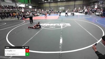 54 lbs Semifinal - Aurelius Trujillo, Pomona Elite vs Everett Brewington, Black Fox Wr Ac