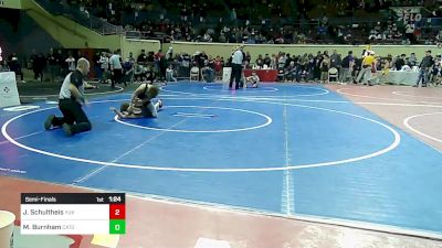 101 lbs Semifinal - Justice Schultheis, Yukon vs Mason Mayday Burnham, Catoosa Wrestling