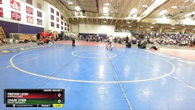 184 lbs Champ. Round 1 - Chase Stieb, Doane University vs Trevor Leon, Hastings (Neb.)