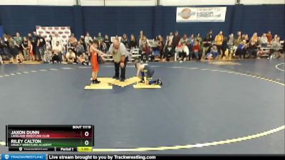 72 lbs Cons. Semi - Jaxon Dunn, Lakeland Wrestling Club vs Riley Calton, Legacy Wrestling Academy