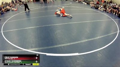 90 lbs Round 4 (6 Team) - Cruz Gannon, Iowa USA Red vs Kyson Sundberg, South Dakota Lightning