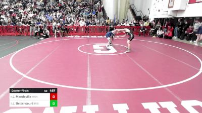 144 lbs Quarterfinal - John Mandeville, Taunton vs Jacob Bettencourt, Bristol-Plymouth