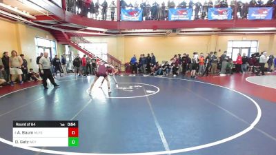 113 lbs Round Of 64 - Aidan Baum, Milford vs Devon Getz, Weymouth