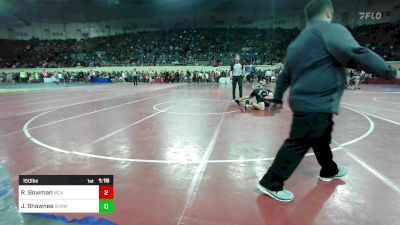 150 lbs Round Of 32 - Redus Bowman, McAlester vs Jaxon Shawnee, Shawnee Middle School