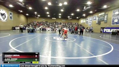 160 lbs Champ. Round 1 - Alexa Gomez, West Bakersfield vs Joanna Liberal, Centennial