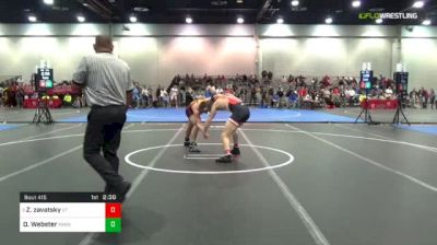 184 lbs Rd Of 16 - Zack Zavatsky, Virginia Tech vs Owen Webster, Minnesota