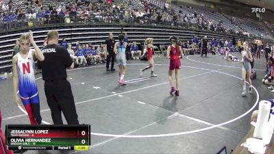 82 lbs Semis & 1st Wrestleback (8 Team) - Jessalynn Lopez, Team Indiana vs Olivia Hernandez, Oregon Girls