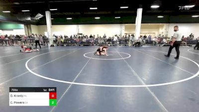 75 lbs Consi Of 16 #2 - David Krantz, PA vs Cael Powers, GA