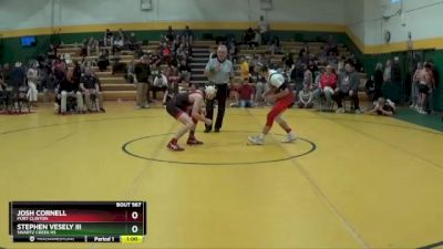 120 lbs Cons. Round 4 - Stephen Vesely III, Swartz Creek HS vs Josh Cornell, PORT CLINTON