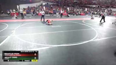 72 lbs Cons. Round 3 - Brantlee Prom, Askren Wrestling Academy vs Wesley Doro, Cadott