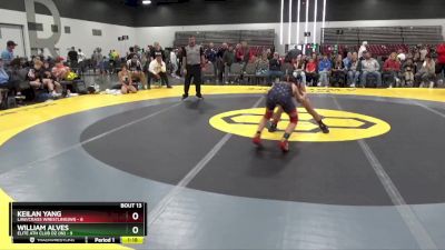 85 lbs Placement Matches (8 Team) - Keilan Yang, LAW/Crass Wrestling(WI) vs William Alves, Elite Ath Club DZ (IN)