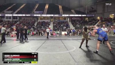 250 lbs Champ. Round 1 - Darron Gadson, Blue Valley Wrestling Club vs Avery Florence, Junction City