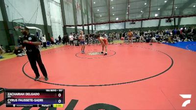 157 lbs Champ. Round 2 - Zachariah Delgado, WA vs Cyrus Faussete-Sadri, WA