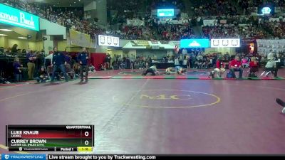 A - 138 lbs Quarterfinal - Luke Knaub, Laurel vs Currey Brown, Custer Co. (Miles City)