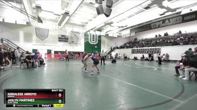 145 lbs Semifinal - Jaslyn Martinez, Alta Loma vs Annalese Arroyo, Norco