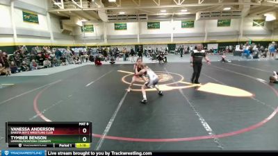 82 lbs Round 3 - Vanessa Anderson, Dakota Boyz Wrestling Club vs Tymber Benson, Lemmon/McIntosh Cowboys