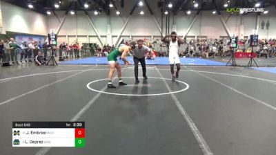 184 lbs C Of 8 #2 - Jelani Embree, Michigan vs Lou Deprez, Binghamton