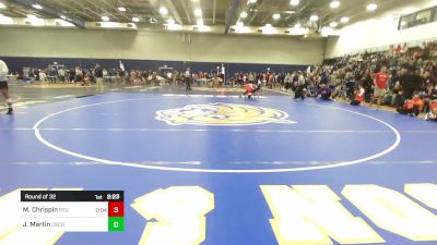 133 lbs Round Of 32 - Malcolm Chrispin, Bridgewater vs Joey Martin, Coast Guard